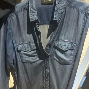 The Kooples Dark Navy Button Up Womens Shirt